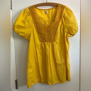 Lemon Yellow Anthro Edme & Esyttle Boho Top - Size 4